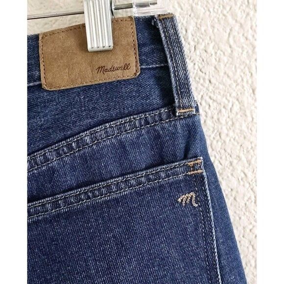 Madewell Baggy Straight Jeans Slouchy In Dark Worn Indigo Wash Size 26 - Picture 10 of 13